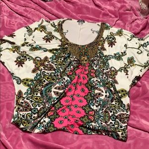 Silky cap sleeve top